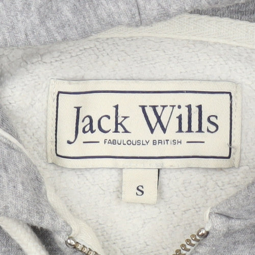 Jack Wills Men's Grey Full Zip Hoodie S