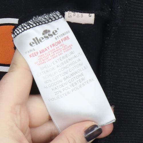 Ellesse Women's Black Logo Pullover Sweatshirt Size 14