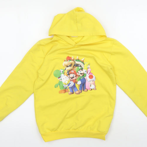 Foanjia Boys Yellow Super Mario Pullover Hoodie Size 122