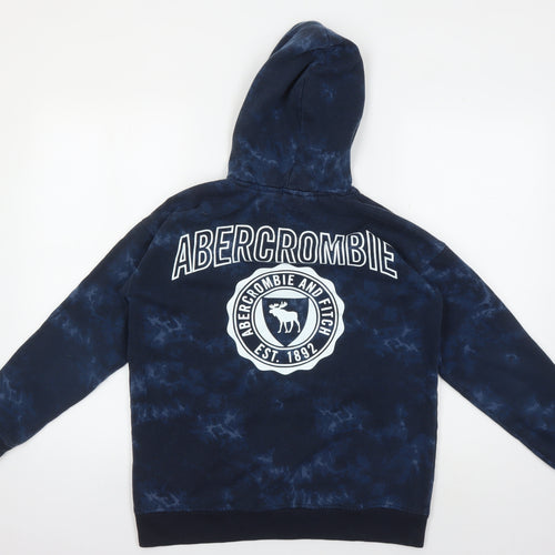 Abercrombie Teen Blue Pullover Hoodie - Logo Design