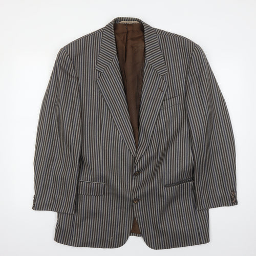 Otley's Men's Grey Striped Blazer, Vintage Style 42R
