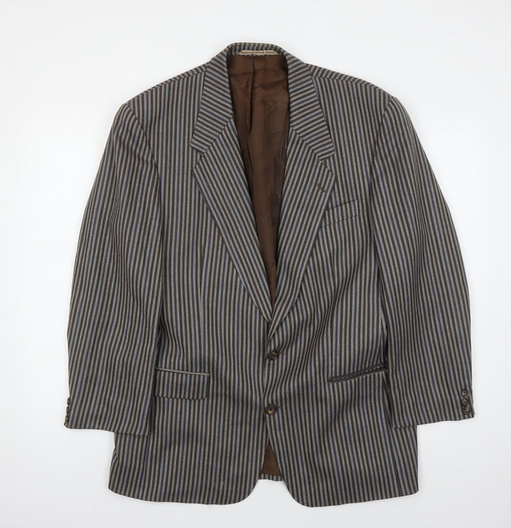 Otley's Men's Grey Striped Blazer, Vintage Style 42R