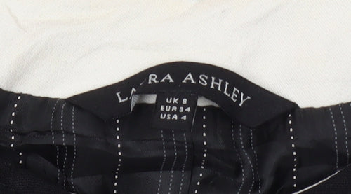 Laura Ashley Women Black Basic Jacket Size 8 Collared