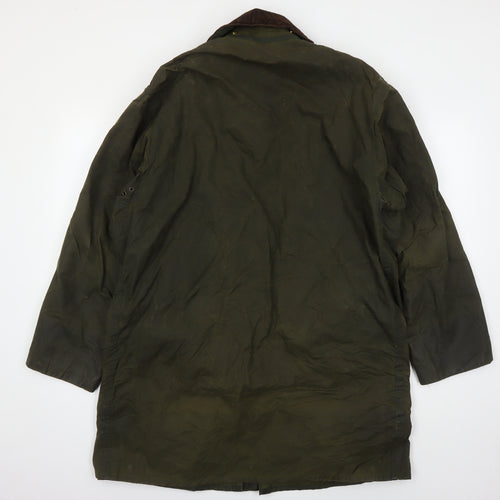 Barbour Men's Green Waxed Jacket, Mid-Length, 40 in, Vintage