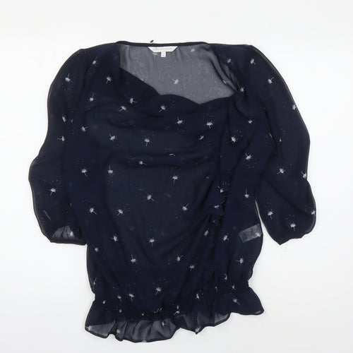 Rocha John Rocha Women's Blue Floral Blouse Size 14