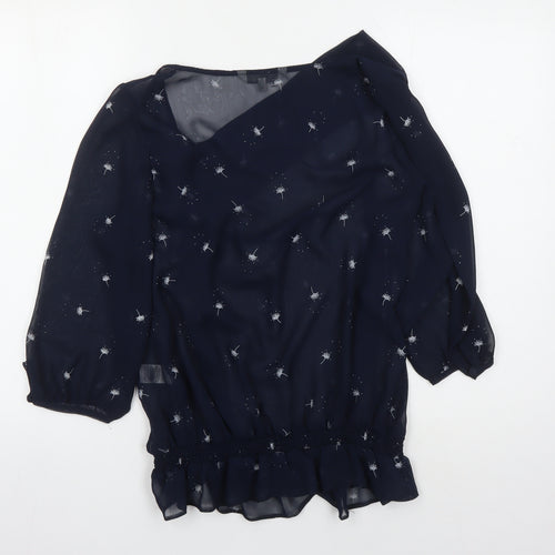Rocha John Rocha Women's Blue Floral Blouse Size 14