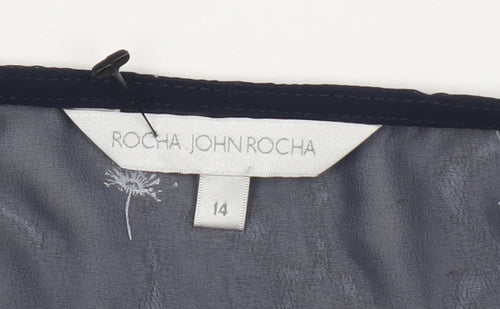 Rocha John Rocha Women's Blue Floral Blouse Size 14