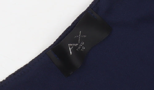 AX Paris Elegant Women's Blue Midi Wrap Dress - Size 14