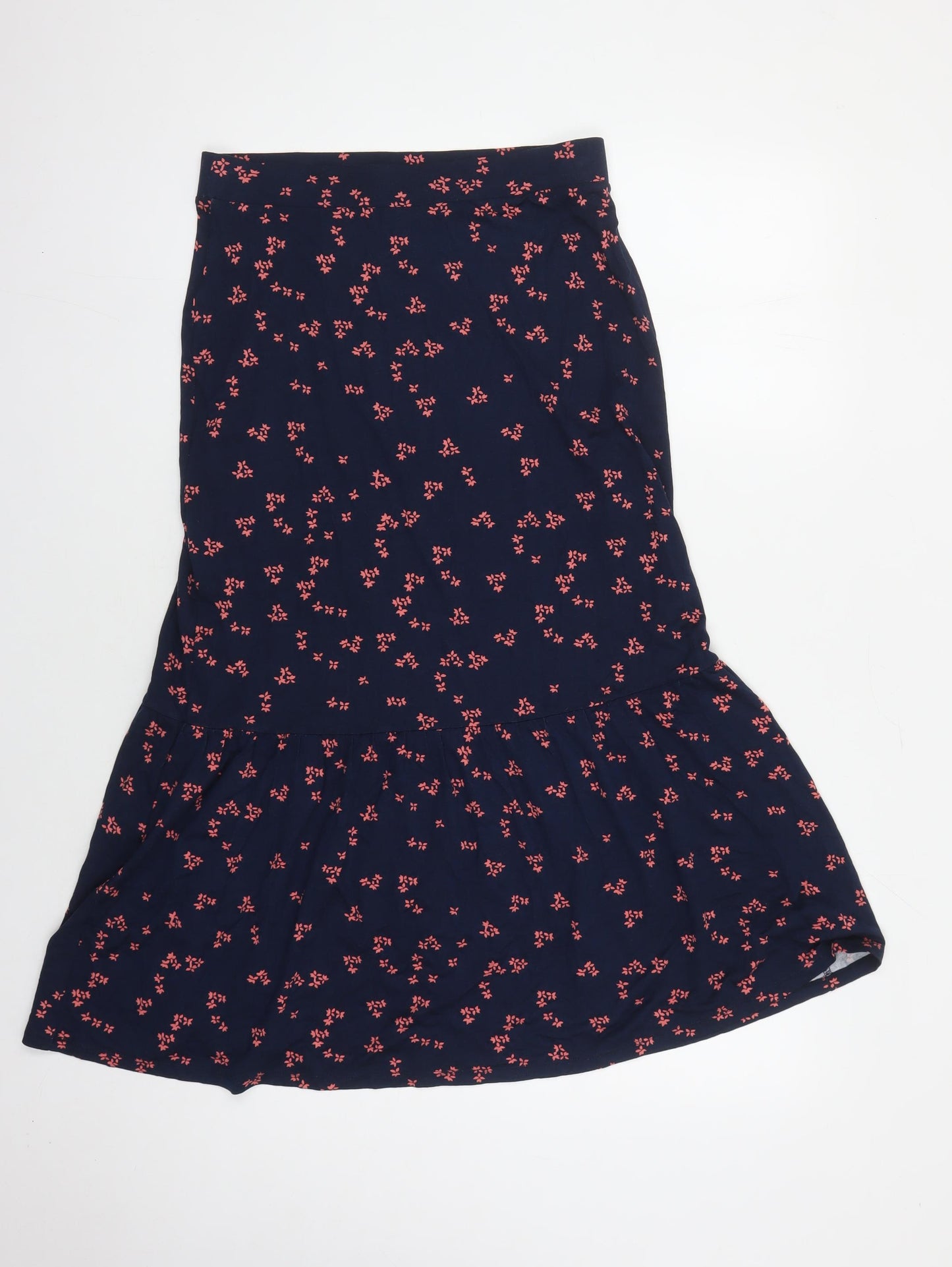 Marks and Spencer Women's Blue Floral Midi Skirt, Size 10