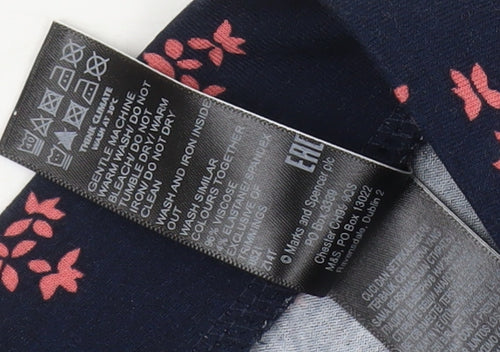 Marks and Spencer Women's Blue Floral Midi Skirt, Size 10