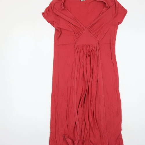 Kew Women's Red V-Neck Maxi Dress, Size S