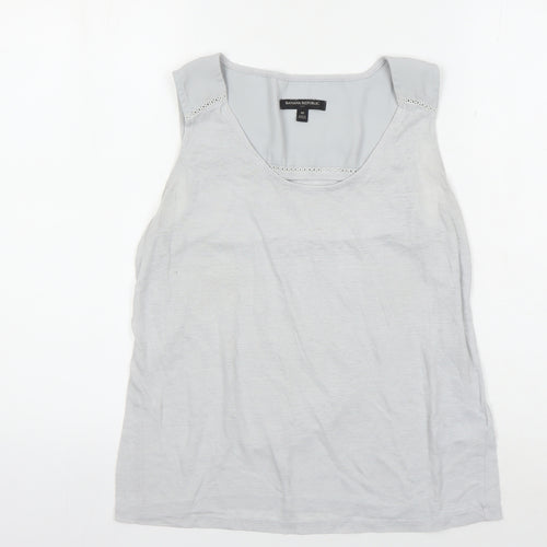 Banana Republic Women's Grey Tank Top M Linen Blend