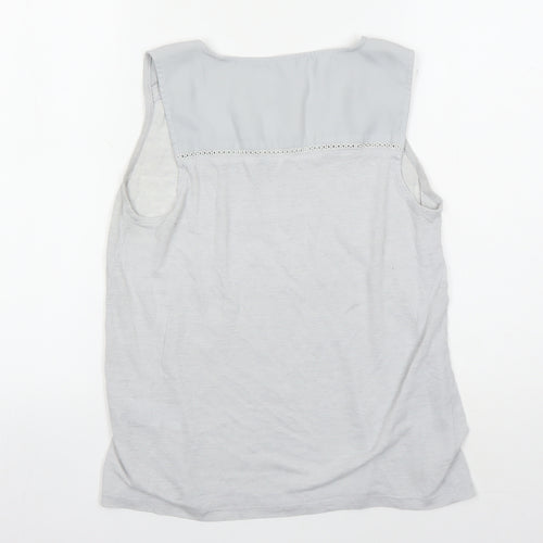 Banana Republic Women's Grey Tank Top M Linen Blend