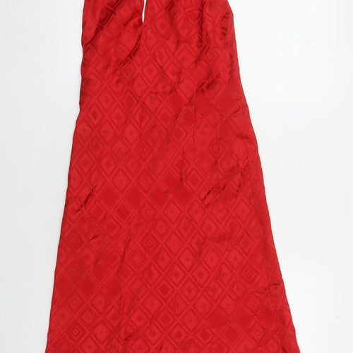 Amanda Wakeley Red Halter Dress - Women's Size 12