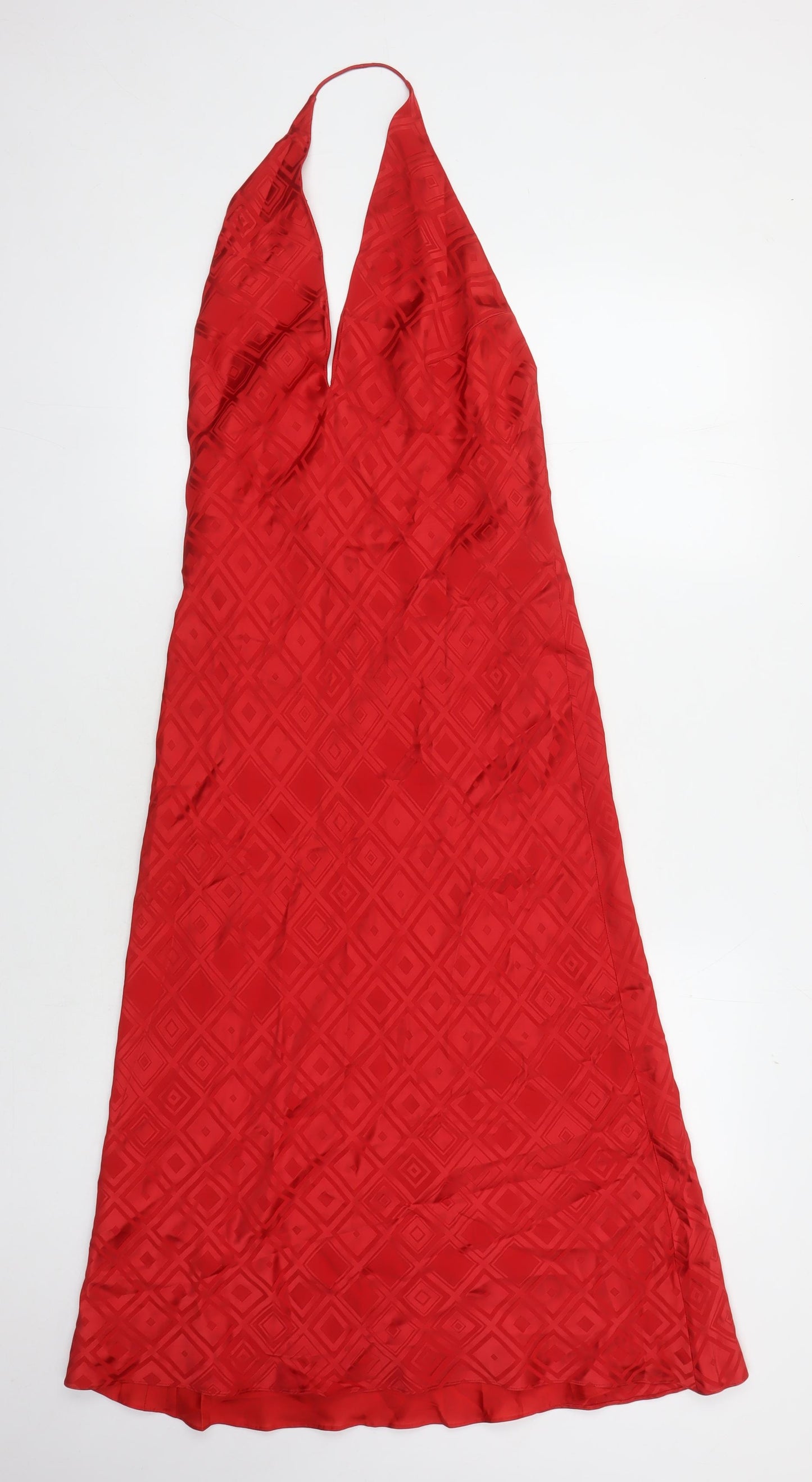 Amanda Wakeley Red Halter Dress - Women's Size 12