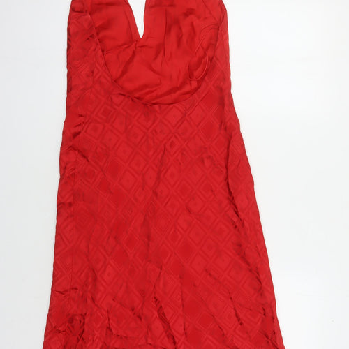 Amanda Wakeley Red Halter Dress - Women's Size 12