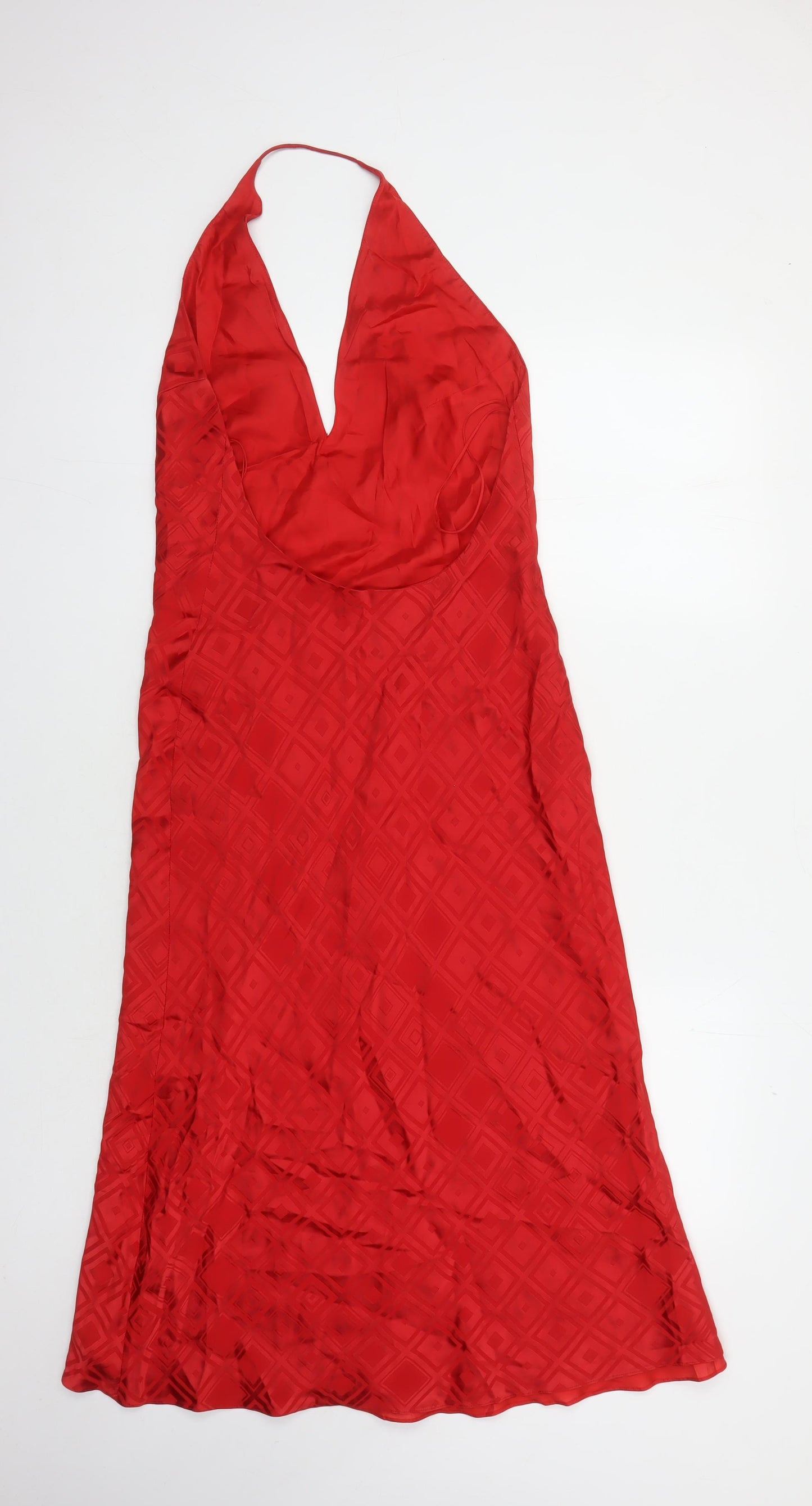Amanda Wakeley Red Halter Dress - Women's Size 12
