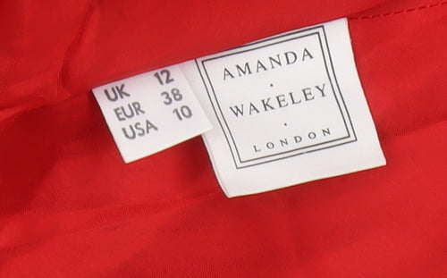 Amanda Wakeley Red Halter Dress - Women's Size 12