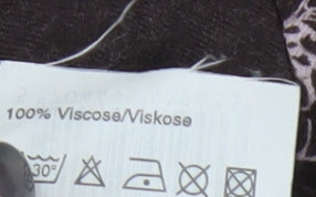 VILA Women's Black Floral Blouse, XS, Balloon Sleeve