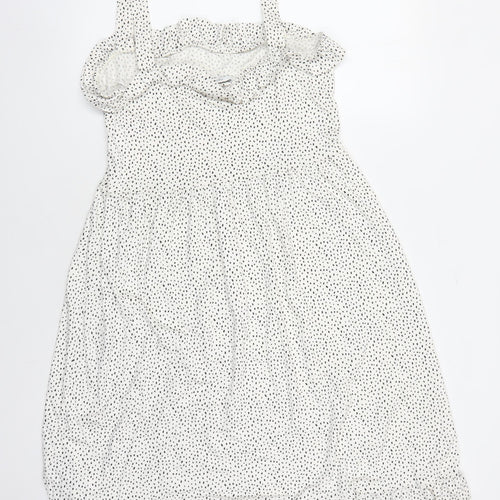 Next Women's White Sleeveless Animal Print Dress 14