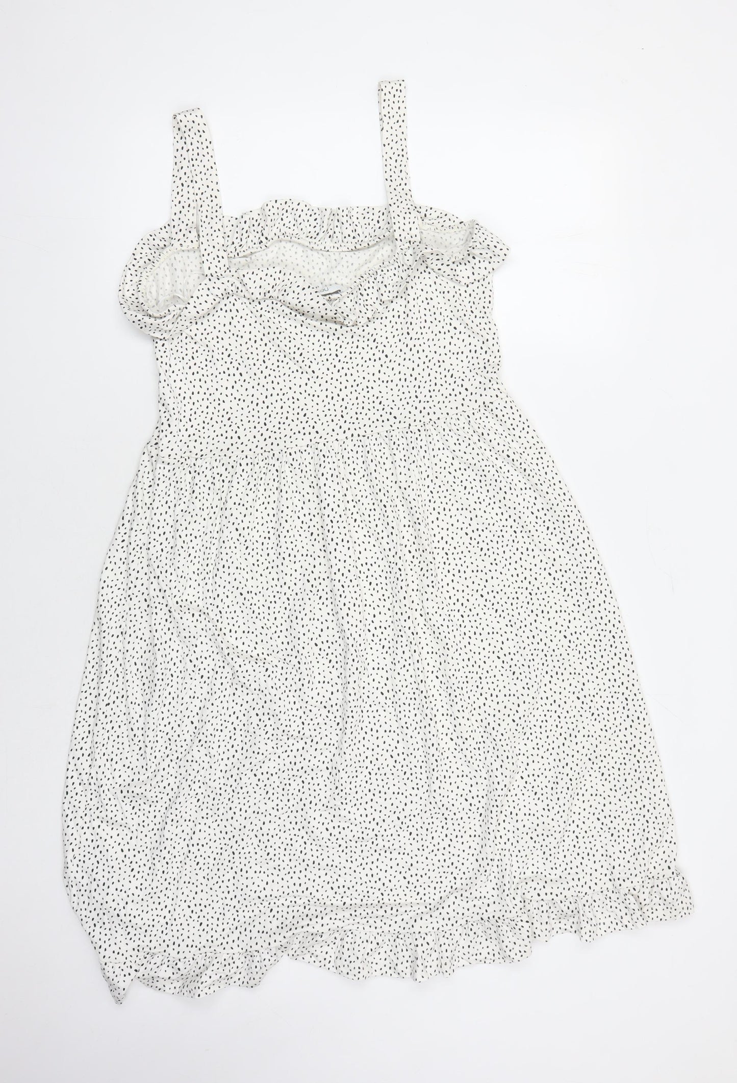 Next Women's White Sleeveless Animal Print Dress 14
