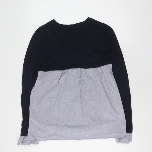Oasis Women's Black Cotton Blend Pullover S