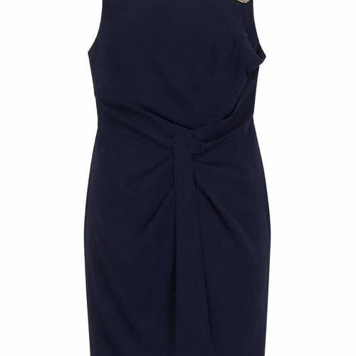 Lipsy London Women's Blue Sleeveless Shift Dress - Size 12