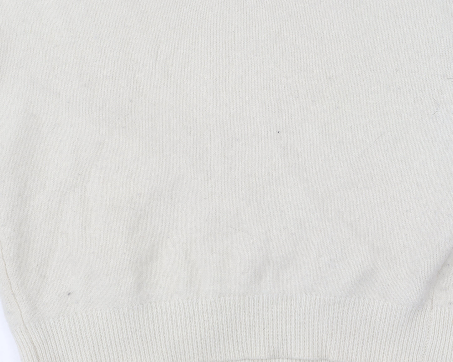 Sweaty Betty Women's White V-Neck Knit Pullover Jumper XS