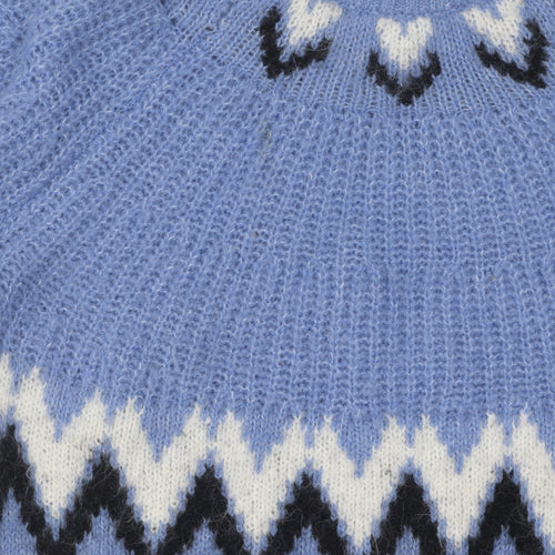 Mint Velvet Women's Blue L Geometric Pullover Jumper