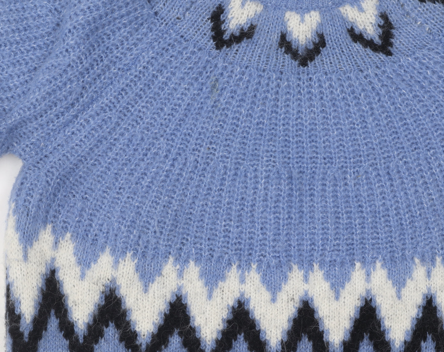 Mint Velvet Women's Blue L Geometric Pullover Jumper