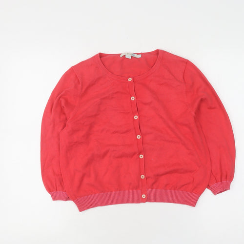 Boden Girls Red Cardigan UK Size 16 Cotton Blend