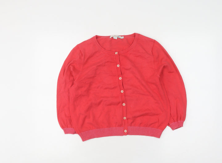 Boden Girls Red Cardigan UK Size 16 Cotton Blend