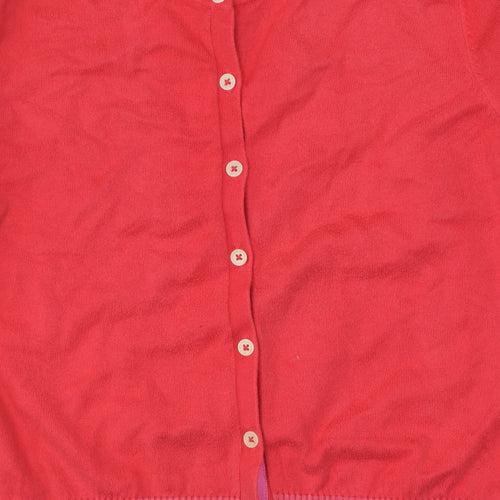 Boden Girls Red Cardigan UK Size 16 Cotton Blend