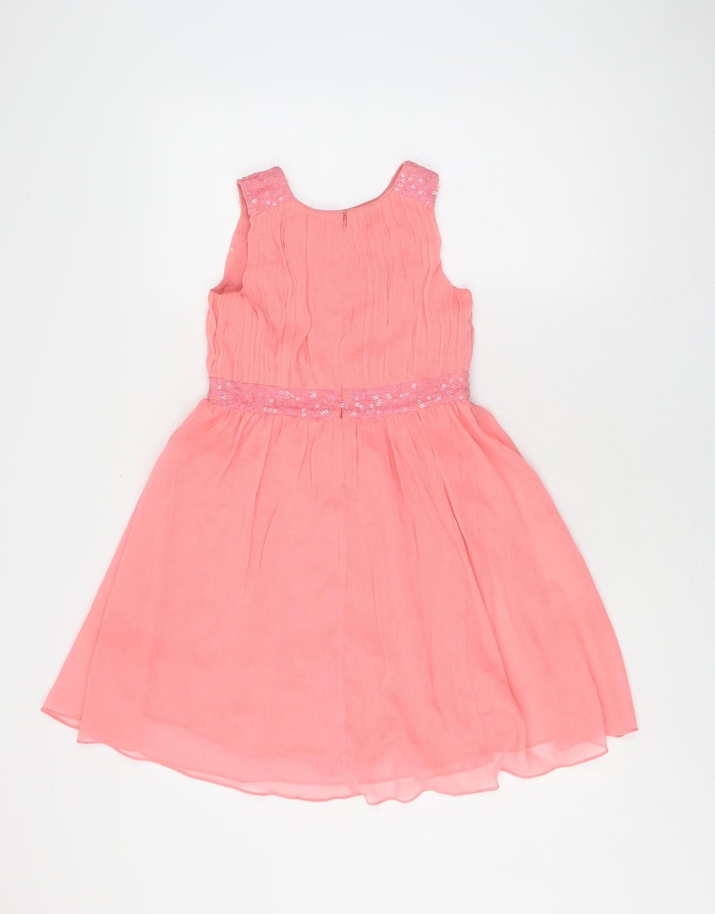 H&M Girls Pink Sequin A-Line Dress - 8-9 Years