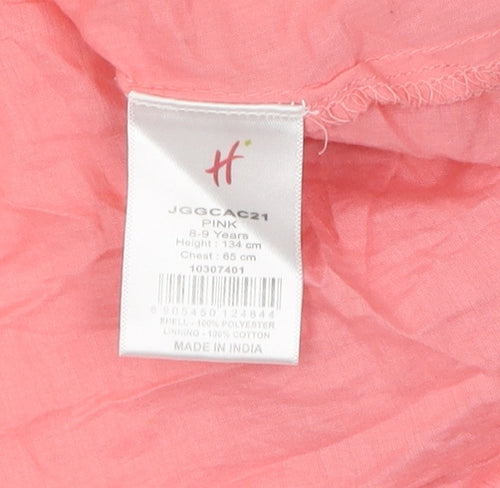 H&M Girls Pink Sequin A-Line Dress - 8-9 Years