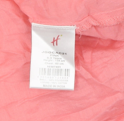 H&M Girls Pink Sequin A-Line Dress - 8-9 Years