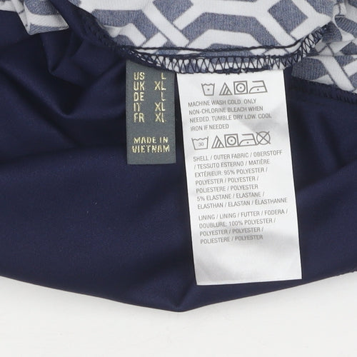 Women's Blue Geometric Dress, Size L