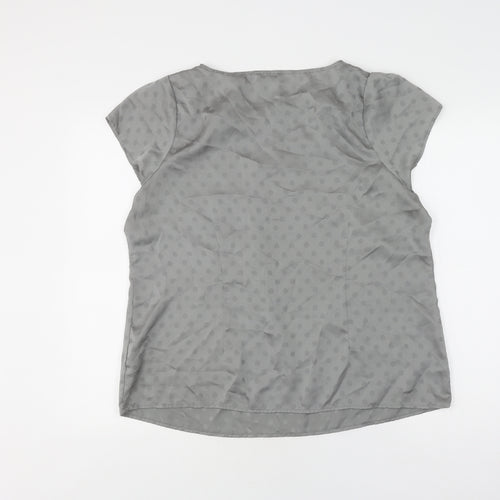 Marks and Spencer Women's Grey Polka Dot Blouse UK 18