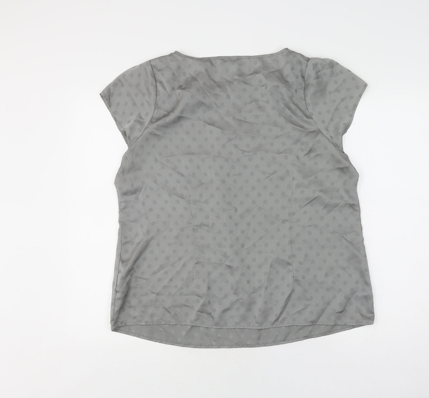 Marks and Spencer Women's Grey Polka Dot Blouse UK 18