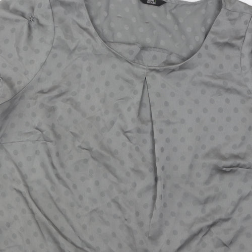 Marks and Spencer Women's Grey Polka Dot Blouse UK 18