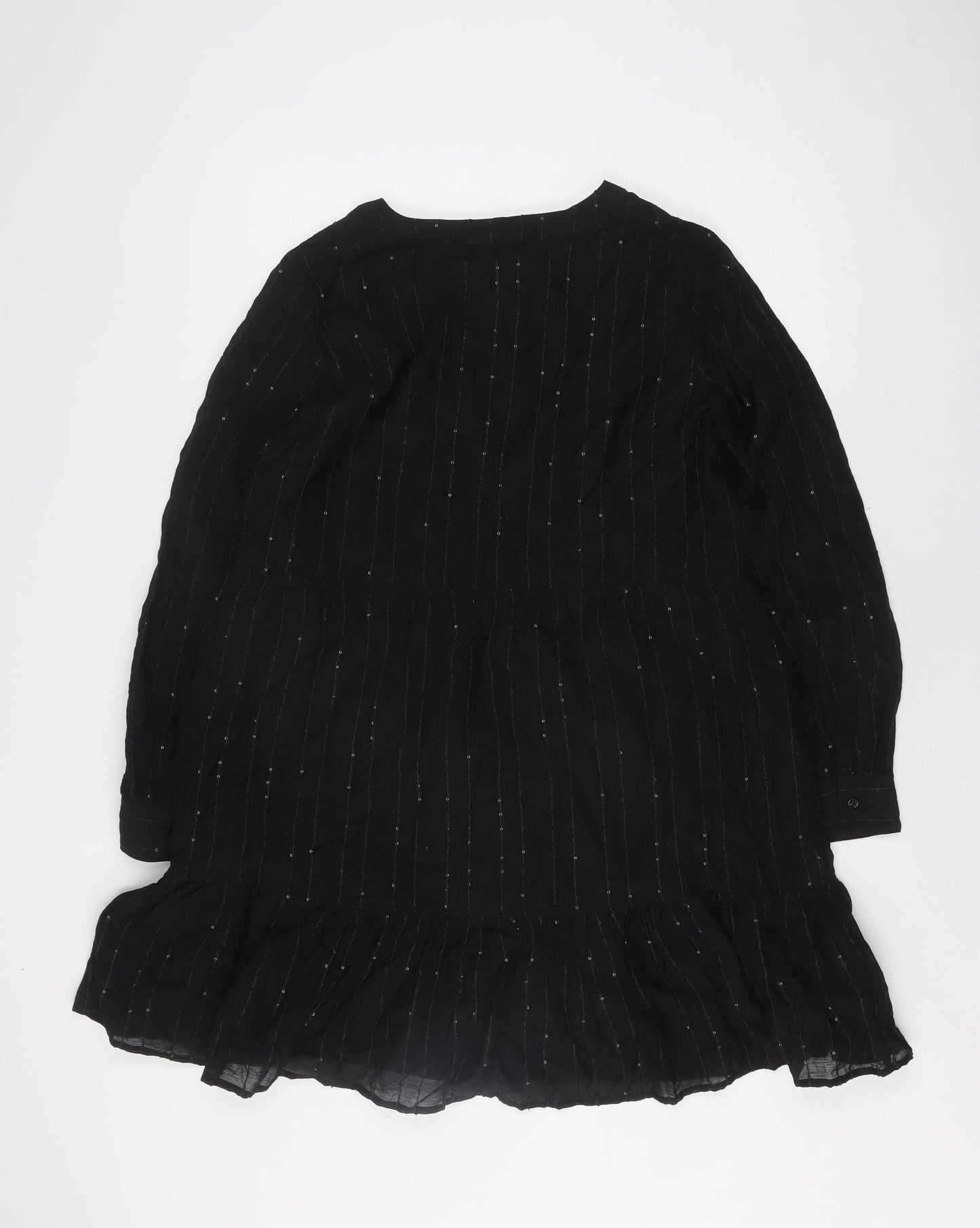 Marks and Spencer Women's Black Sequin Dress Size 14