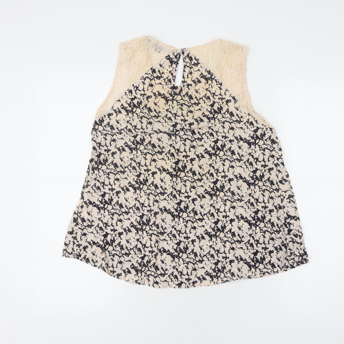 French Connection Women's Beige Sleeveless Blouse Size 6