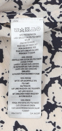 French Connection Women's Beige Sleeveless Blouse Size 6