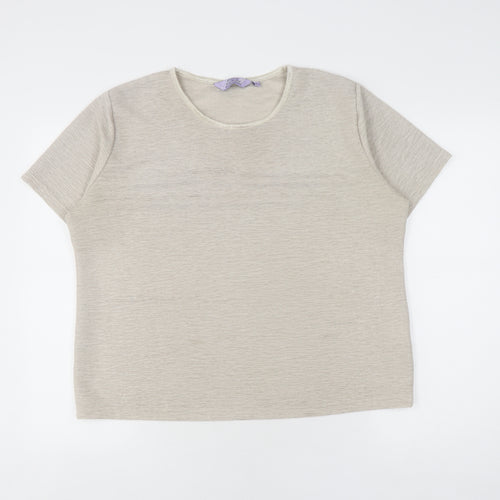 Honor Millburn Women's Beige Round Neck T-Shirt L