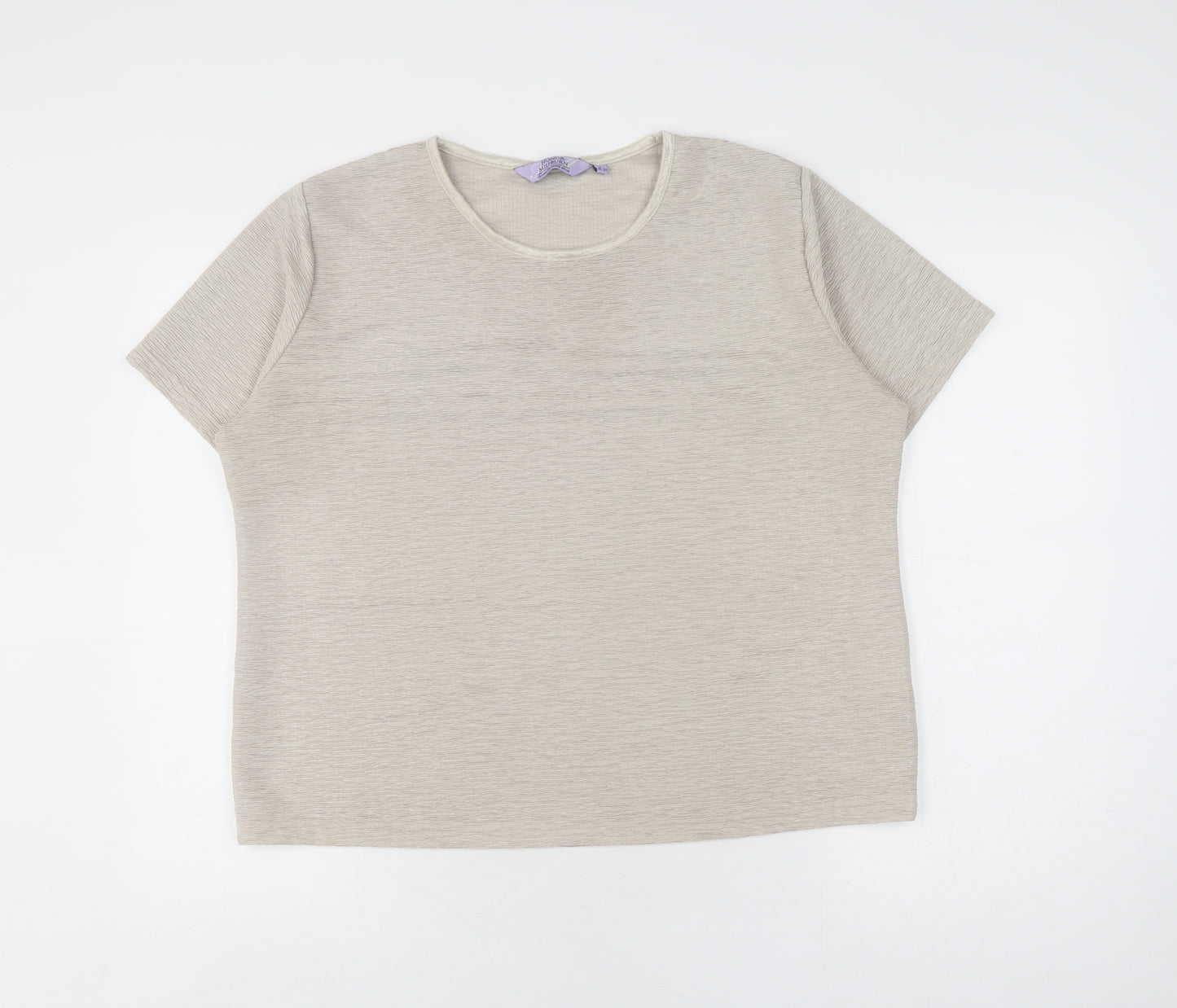 Honor Millburn Women's Beige Round Neck T-Shirt L
