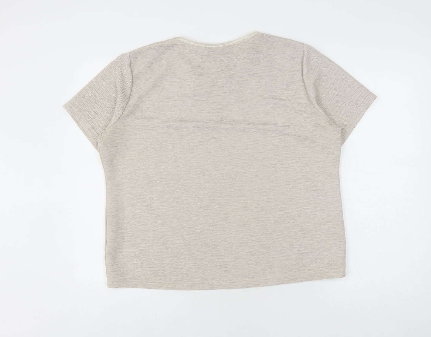 Honor Millburn Women's Beige Round Neck T-Shirt L