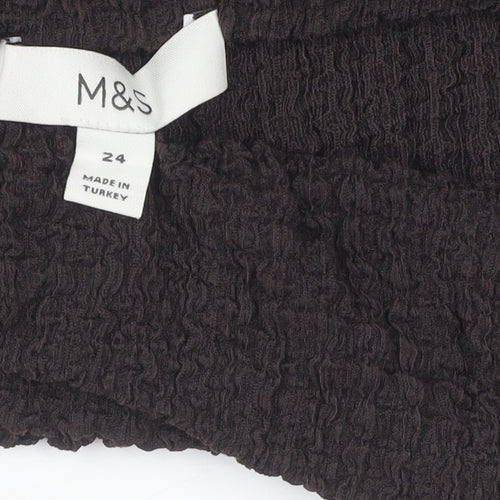 Marks and Spencer Women's Brown Pencil Skirt Size 24