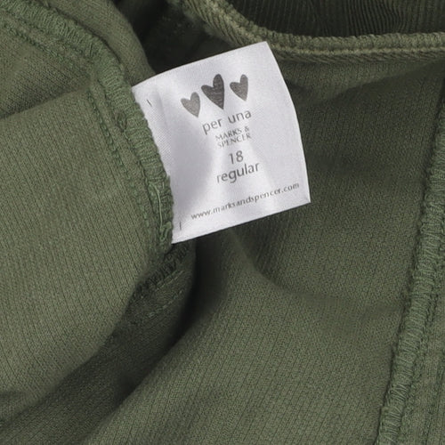 Marks and Spencer Women's Green Skirt, Size 18