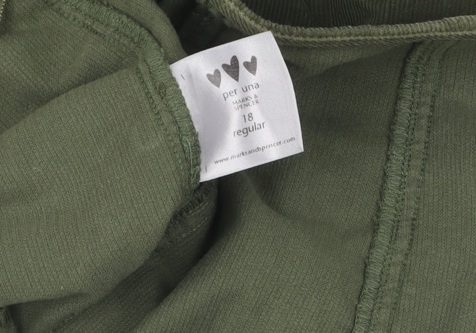 Marks and Spencer Women's Green Skirt, Size 18