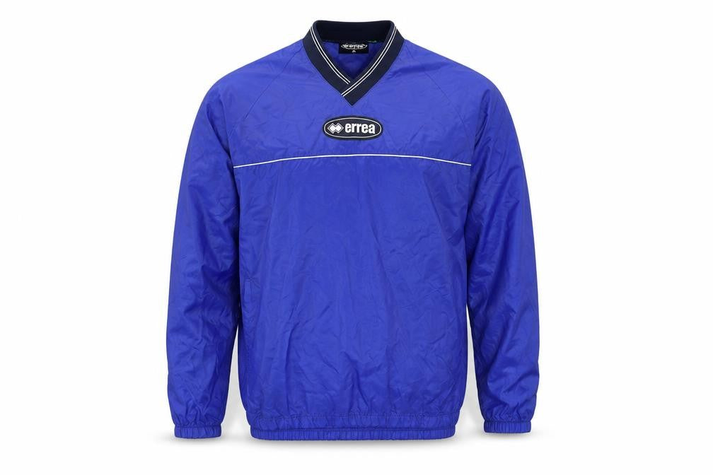 Front view of Errea Men's Blue Windbreaker Jacket, size S